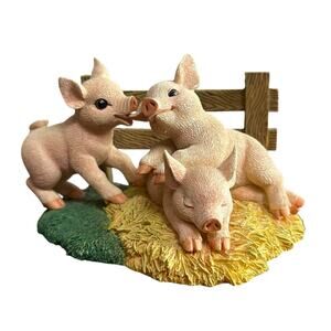 The Hamilton Collection Figurine Time To Play Farm Livin’ Piglets Collection